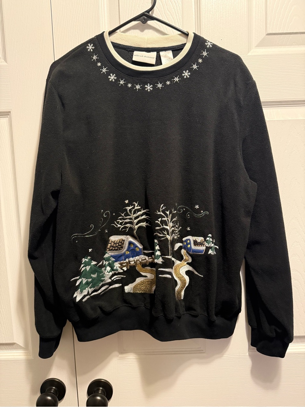 Christmas fleece crewneck sweater